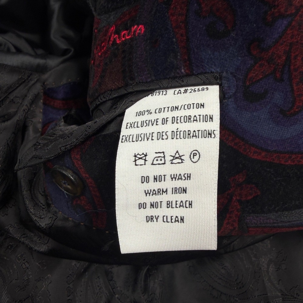 Robert Graham Rare Baron Samedi Voodoo Paisley Rhinestone Men's Blazer 44R (42R) - Picture 10 of 14
